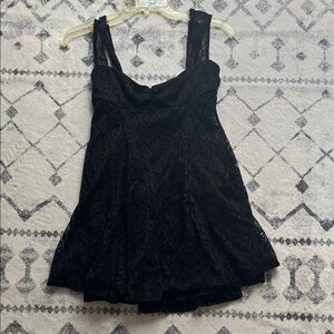 SHEIN Black Lace Mini Dress